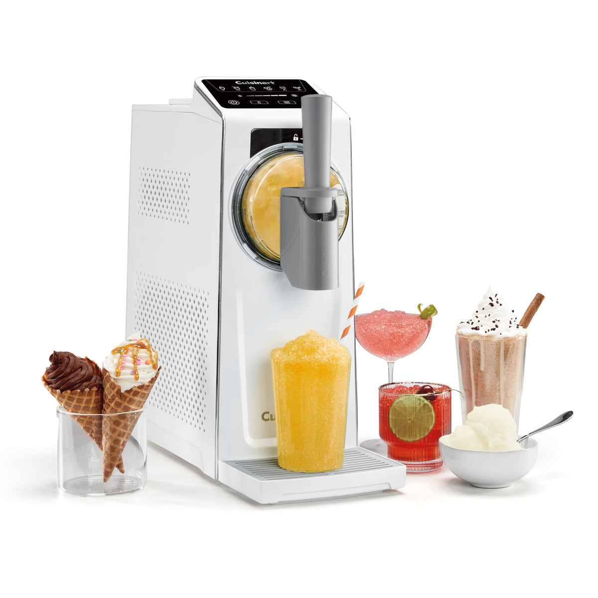 6-in-1 Slushy & Soft-Serve Maker, Ice Cream Maker Machine Makes Soft-Serve Ice Cream, Slushies, Sorbet and More, -Freeze Chill Technology Maintains Perfect Temperature, ICE-200