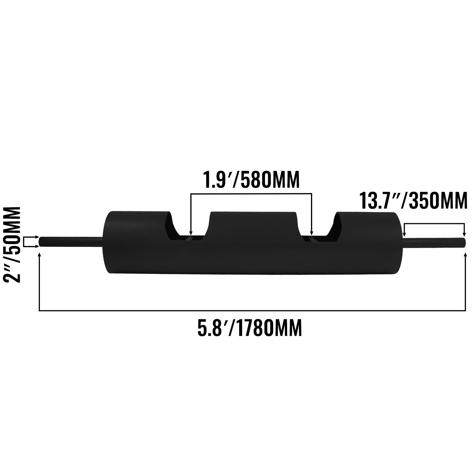 Log Bar , Powerlifting Log Press Bar , Log Lift Bar Commercial Grade Strength Equipment for Commercial and Home Weight Lifting , 8Inch , Black