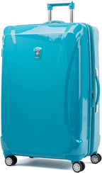 Atlantic Ultra Lite Hardside Expandable Spinner, Turquoise Blue, Checked Large 28-Inch