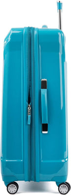 Atlantic Ultra Lite Hardside Expandable Spinner, Turquoise Blue, Checked Large 28-Inch