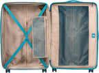 Atlantic Ultra Lite Hardside Expandable Spinner, Turquoise Blue, Checked Large 28-Inch