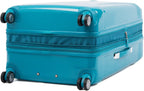 Atlantic Ultra Lite Hardside Expandable Spinner, Turquoise Blue, Checked Large 28-Inch