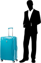 Atlantic Ultra Lite Hardside Expandable Spinner, Turquoise Blue, Checked Large 28-Inch