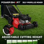 21" Gas Self-Propelled Lawn Mower for Hills &amp; Medium Yards | 170cc OHV | 3-in-1 Mulching/Bagging/Dischar| 6-Position Height | Alloy Steel Deck | Easy Start | Rear-Wheel Drive