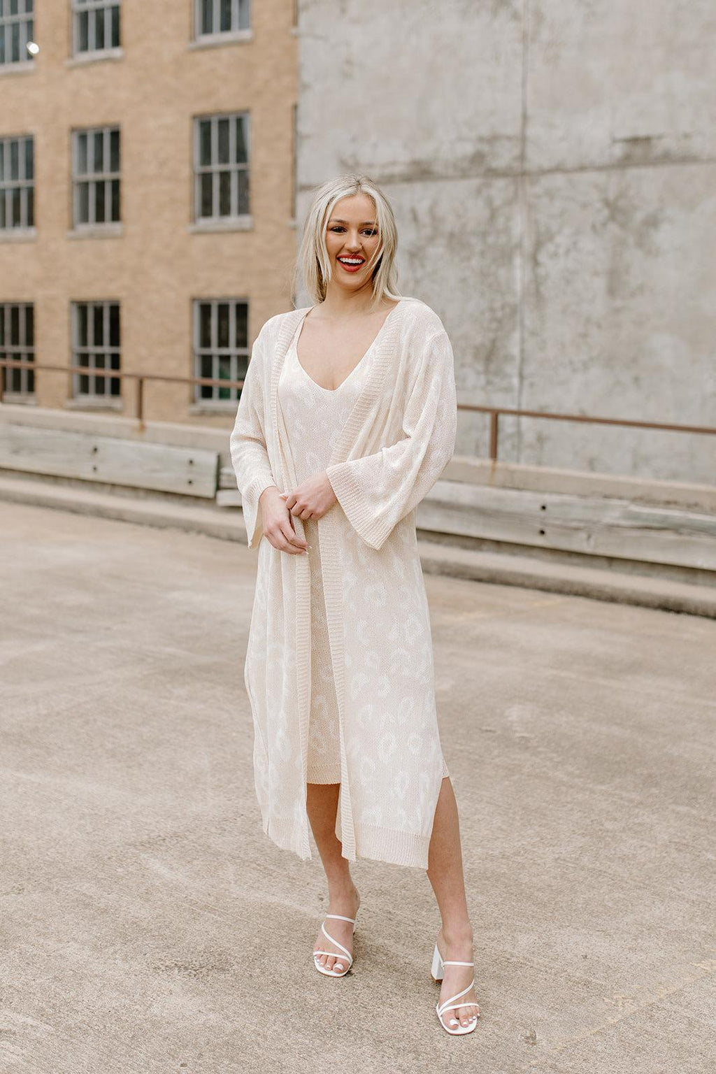 long knit cardigan