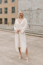 long knit cardigan
