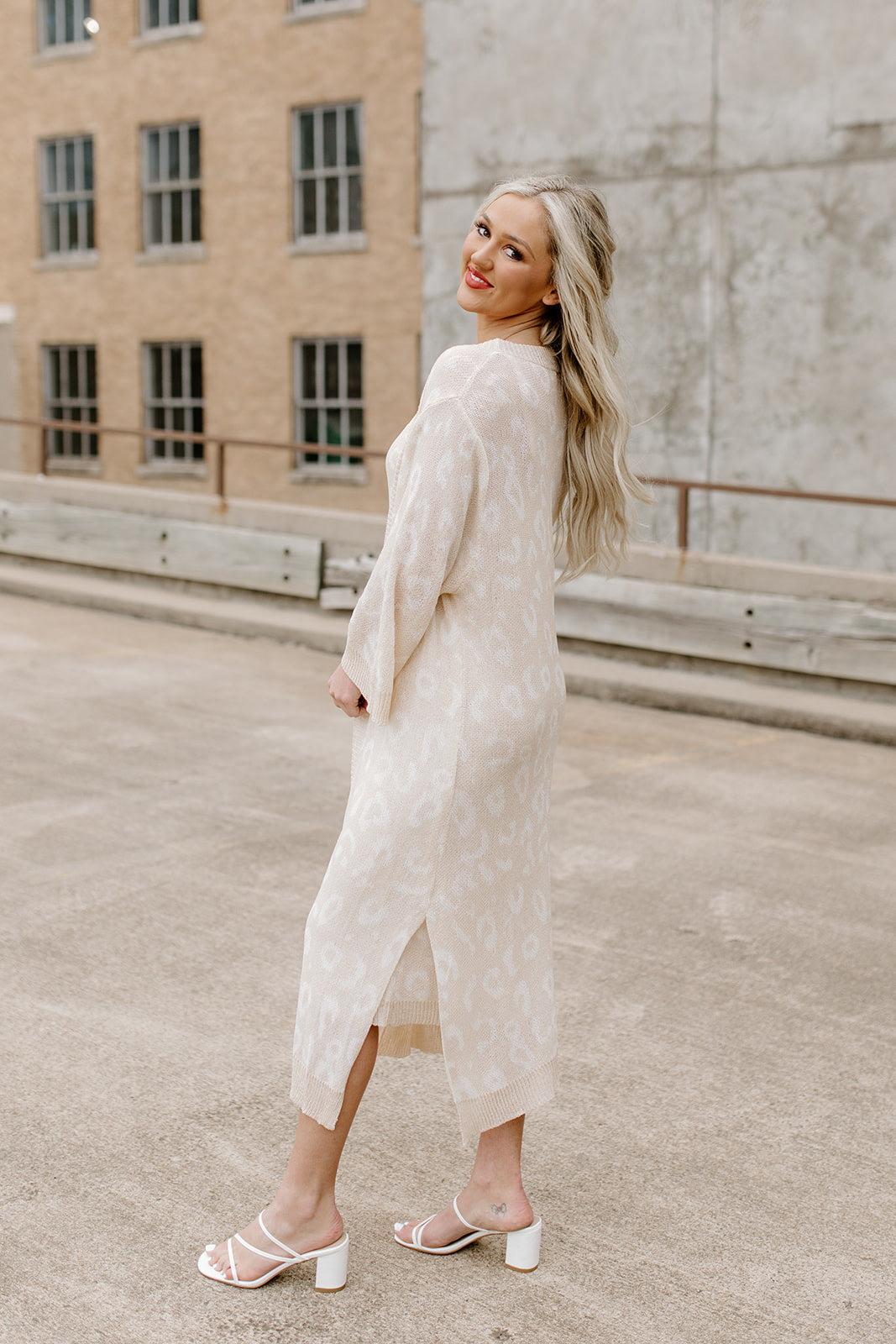 long knit cardigan