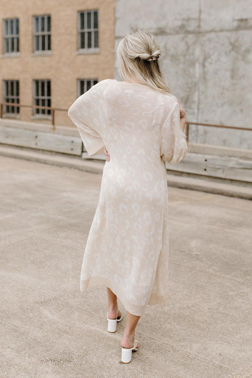 long knit cardigan