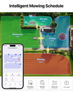 M9 Robot Lawn Mower 1/4 Acre, Dual Vision+Full-Band RTK Robotic Lawnmower, No Perimeter Wire, App Control Obstacle Avoidance, 45% Slope, Cutting Height, Multi-Zone Mapping