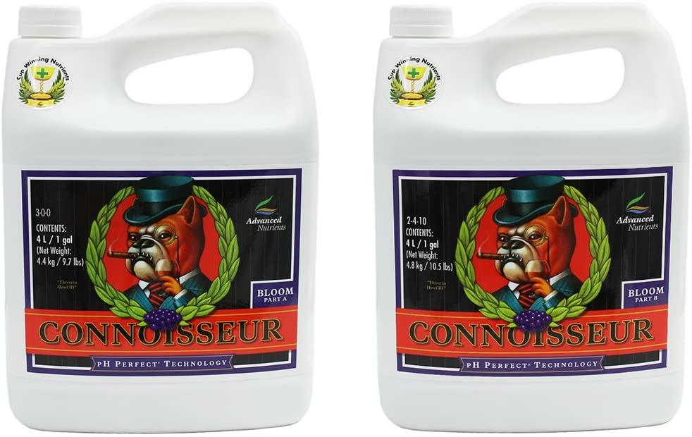 advanced nutrients 1660-15ab ph perfect connoisseur bloom part a+b, 4 liter, brown/a