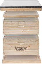 honey keeper beehive 20 frame complete box kit (10 deep and 10 medium) with metal roof for langstroth beekeeping