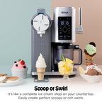 CREAMi Scoop & Swirl Ice Cream and Soft Serve Maker, Oprah's Favorite Things 2025, 13 Programs, Soft Serve Handle & (4) CREAMi 2-in-1 16oz Pints, Gift for Kids & ALL ages, NC701