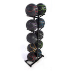Power Systems Double Medicine Ball Tree Stocked with Elite Power Med Balls - 4, 6, 8, 10, 12, 15, 18, 20, 25 and 30 lb