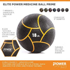 Power Systems Double Medicine Ball Tree Stocked with Elite Power Med Balls - 4, 6, 8, 10, 12, 15, 18, 20, 25 and 30 lb
