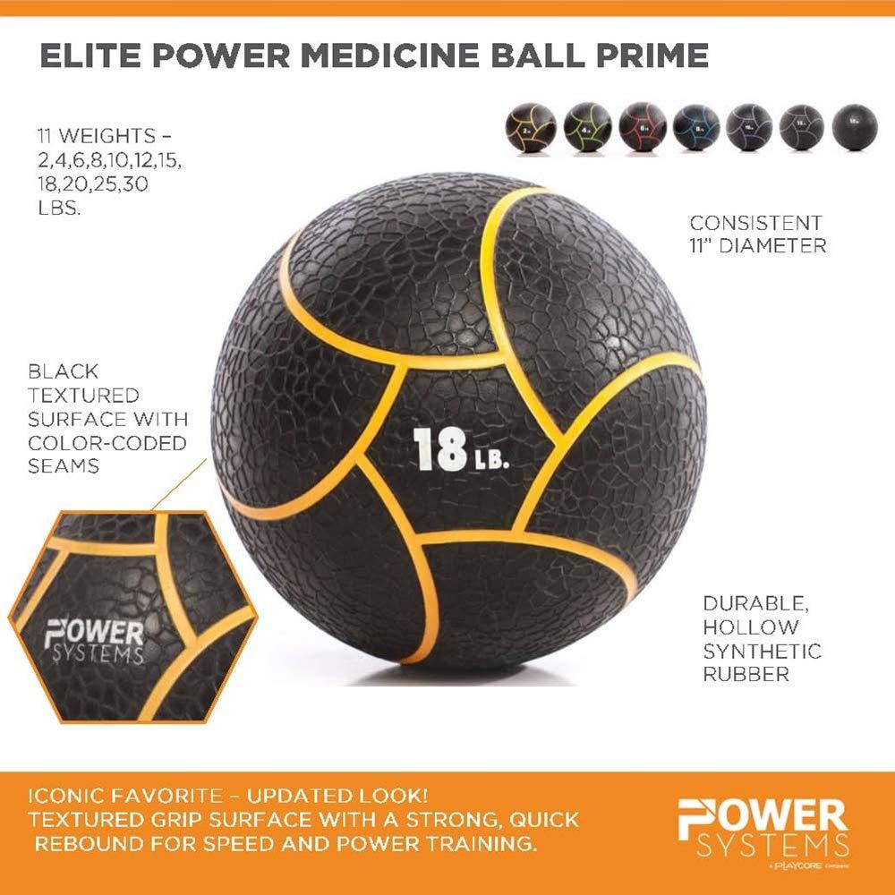 Power Systems Double Medicine Ball Tree Stocked with Elite Power Med Balls - 4, 6, 8, 10, 12, 15, 18, 20, 25 and 30 lb