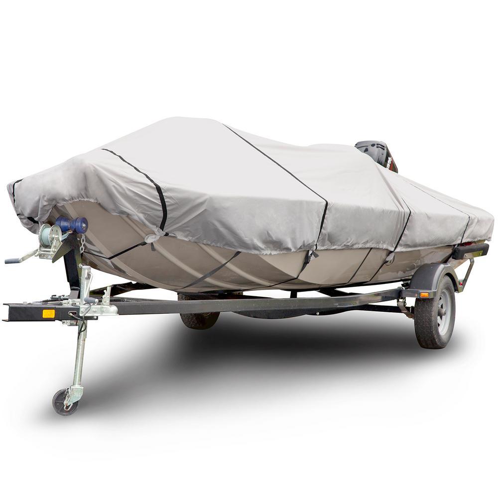 Sportsman 1200 Denier 16 ft. to 18 ft. Beam Width 106 in. Gray Center Console Flat Front/Skiff/Deck Boat Cover BTCCD-4
