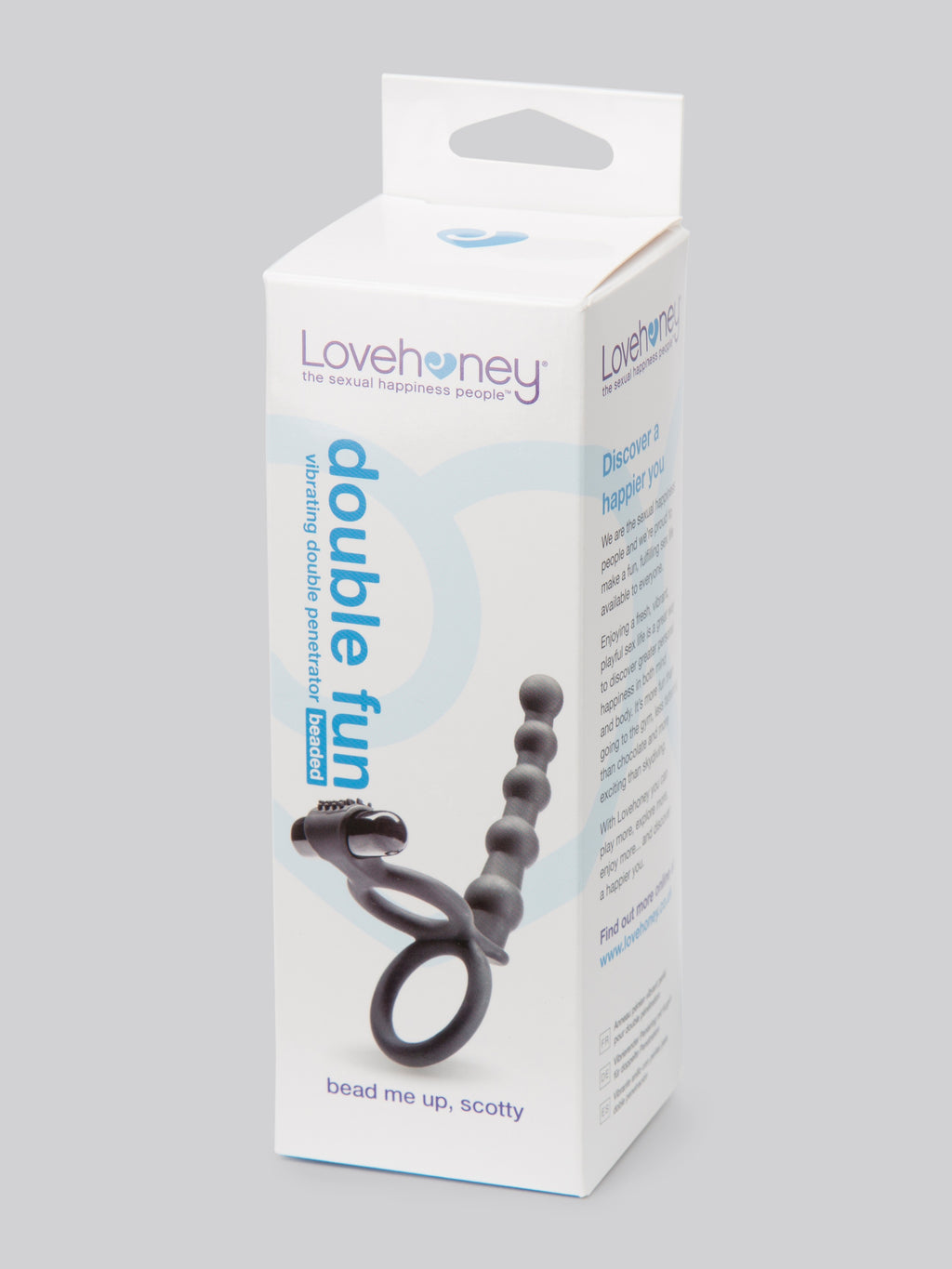 Lovehoney Double Fun Vibrating Beaded Double Penetration Strap-On, Black