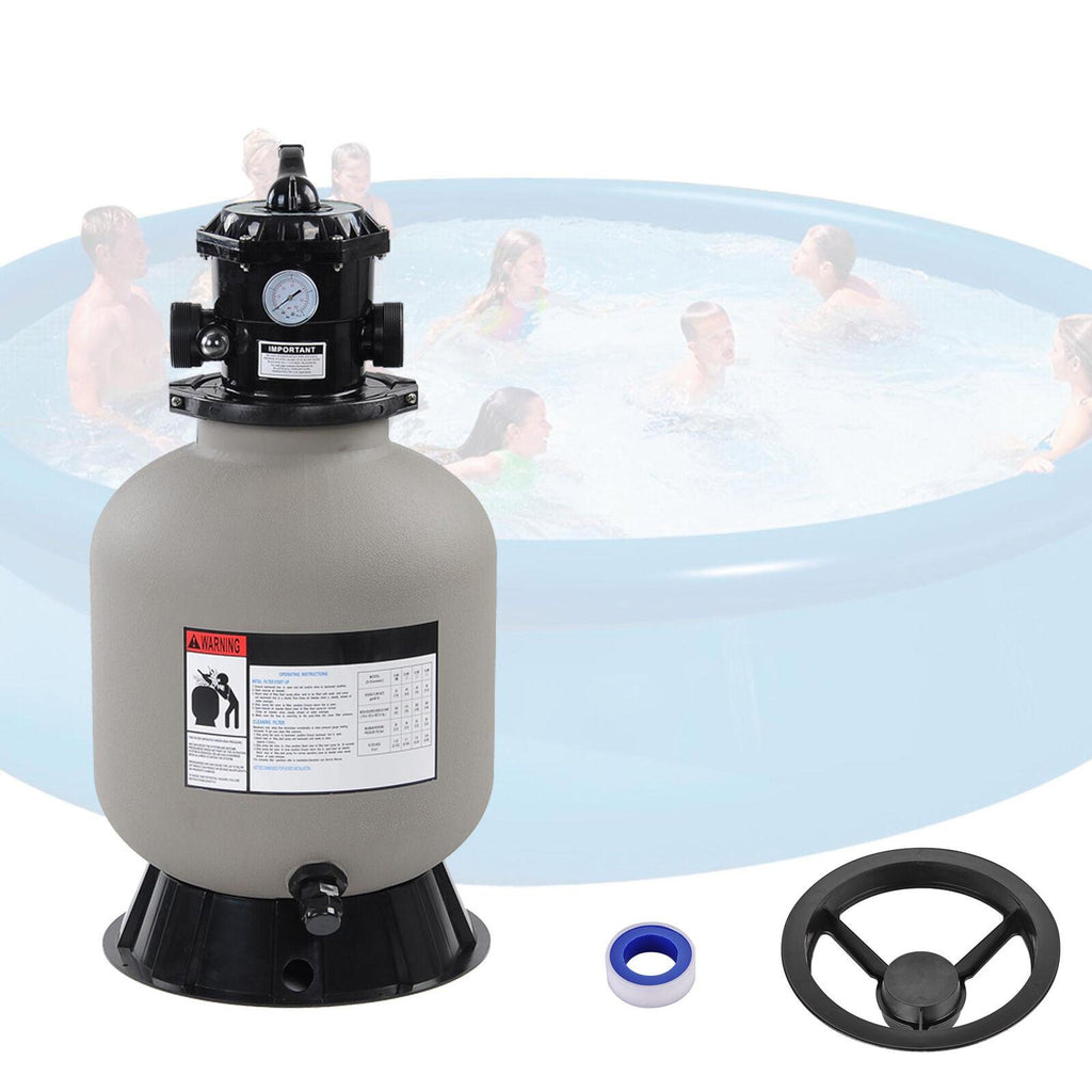 16" swimming pool sand filter above inground pond fountain fit 0.35-0.75hp pump