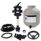 16" swimming pool sand filter above inground pond fountain fit 0.35-0.75hp pump