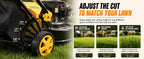 132CC Gas Lawn Mower 16-Inch with 45L Grass Bag and Height Adjustment | 4-stroke engine, 16-inch cutting width, 45L grass bag, 8-position height adjustment for small to medium yards