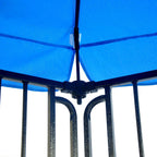 ALEKO DK10P48BL 10 Panel Heavy Duty Modular Dog Playpen Kennel with Door and Umbrella Medium Sized 22.5 x 30 Inches Blue