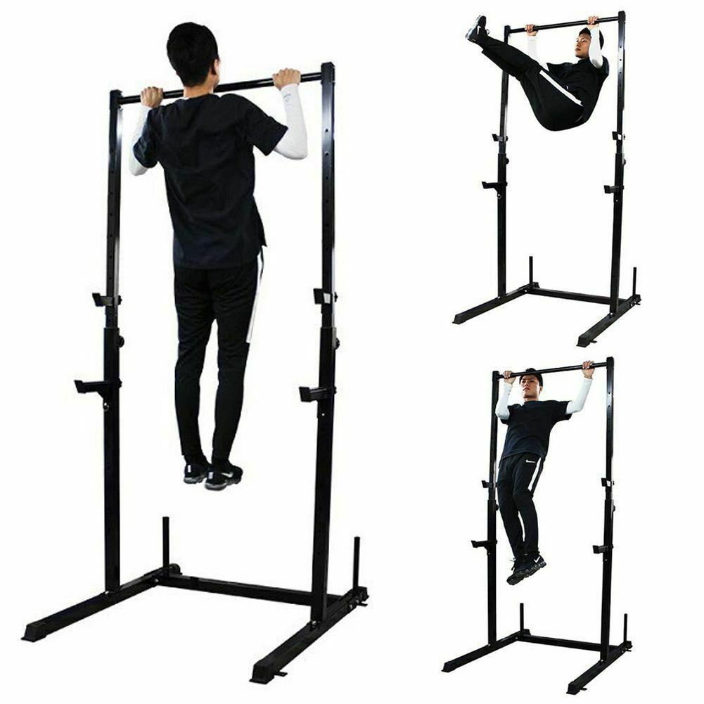 Sanheshun 2in1 Power Rack Weight Lifting Squat Stand Strength Training Home Gym Power CaPull Up Bar