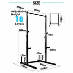 Sanheshun 2in1 Power Rack Weight Lifting Squat Stand Strength Training Home Gym Power CaPull Up Bar