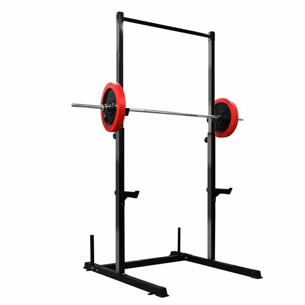 Sanheshun 2in1 Power Rack Weight Lifting Squat Stand Strength Training Home Gym Power CaPull Up Bar