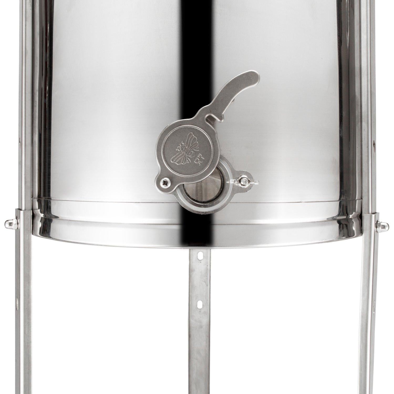vingli upgraded 4 frame honey extractor separator,304 food grade stainless steel honeycomb spinner drum manual crank with adjustable height stands,beekeeping pro extraction apiary centrifuge equipment
