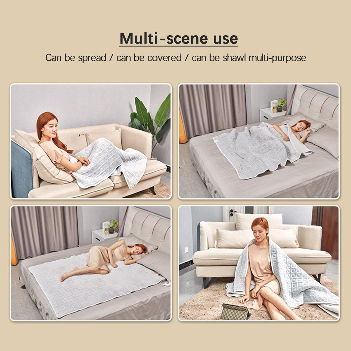 huntermoon Heated Blanket Soft And Comfortable Electric Blanket Fast Heating Blanket