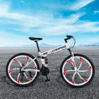 Campingsurvivals 26" Folding Mountain Bike, for Men and Women, White