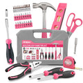 Tool Kit, General Household Hand Tool Set with Toolbox StoraCase, All-in-One Compact Toolkit for DIY & Dorm Use, Pink | 38pc, everyday fixes made easier, organized portable storage, beginner-friendly selection, apartment and office tasks, t