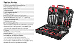 Tool Set:158 Piece Home Tool Kit, Household Basic Repair Tool Set Comes with Plastic StoraCase-Red