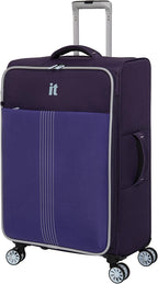 Filament 28" Softside Checked 8 Wheel Expandable Spinner, Purple/Lilac