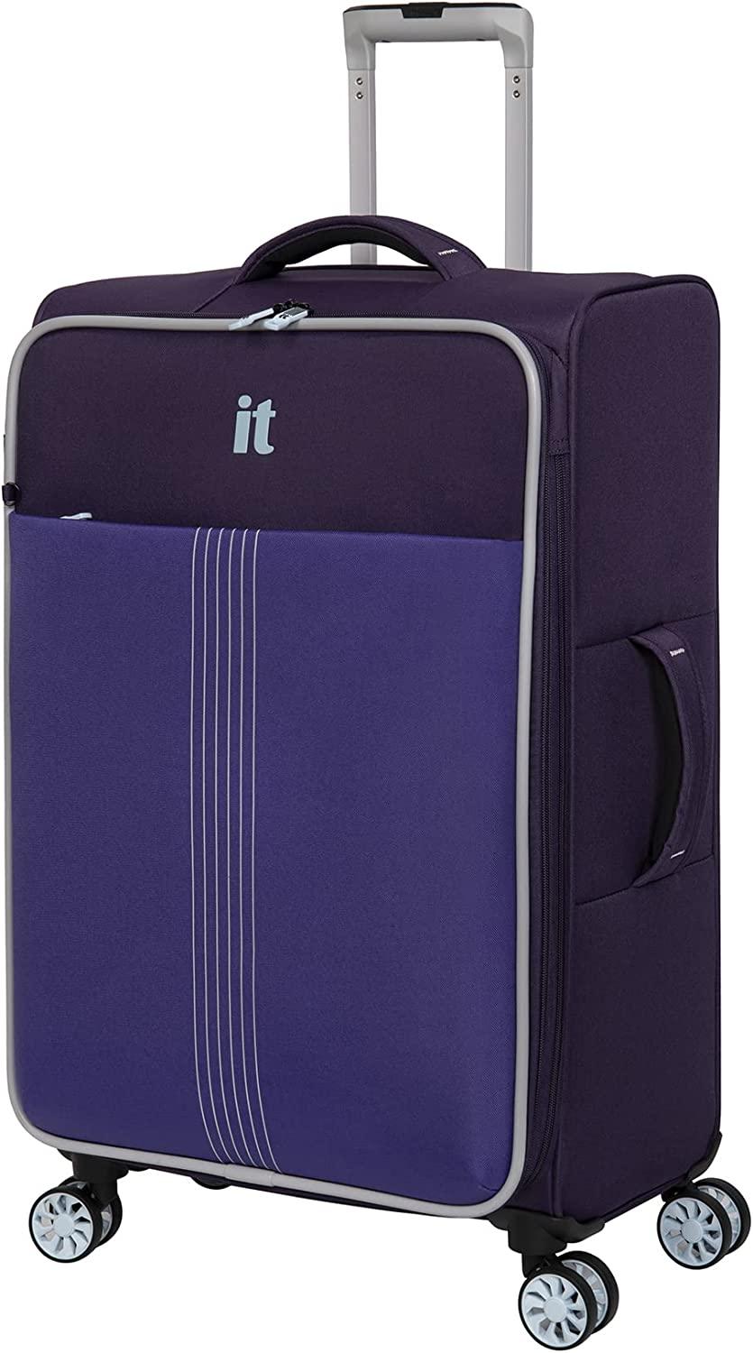 Filament 28" Softside Checked 8 Wheel Expandable Spinner, Purple/Lilac
