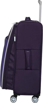 Filament 32" Softside Checked 8 Wheel Expandable Spinner, Purple/Lilac