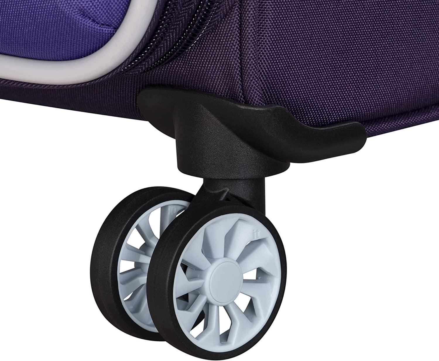 Filament 28" Softside Checked 8 Wheel Expandable Spinner, Purple/Lilac