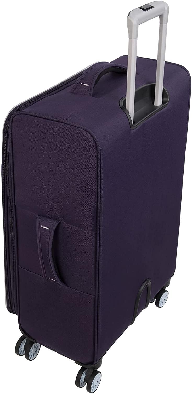 Filament 28" Softside Checked 8 Wheel Expandable Spinner, Purple/Lilac