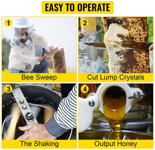 2 3 4 frame honey extractor electric stainless steel honeycomb spinner crank honey centrifuge beekeeping equipment stable (color : 1, size : 3 frames)
