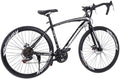 Kingtowag Road Bike Lightweight Aluminum Fork Commuter Bicycles Rear Full Suspension 21 Speed Disc Brakes 700c Tire Wheels 26 inch Durable Mountain Bike for Men and Women