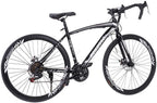 Kingtowag Road Bike Lightweight Aluminum Fork Commuter Bicycles Rear Full Suspension 21 Speed Disc Brakes 700c Tire Wheels 26 inch Durable Mountain Bike for Men and Women