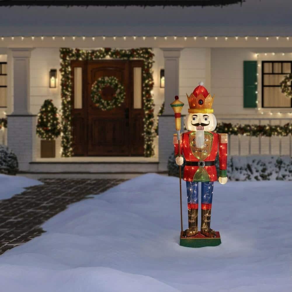 6 ft Warm White LED Nutcracker Y20 Holiday Yard Decoration