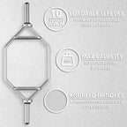 SATICO Olympic Hex Bar Barbell Bars - 56" Deadlift Trap Bar Weights Lifting Shrug Bar w/ Knurled Handles For Trap/Shoulder Exercises, Deadlift &amp; Farmers Walk Home