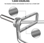 SATICO Olympic Hex Bar Barbell Bars - 56" Deadlift Trap Bar Weights Lifting Shrug Bar w/ Knurled Handles For Trap/Shoulder Exercises, Deadlift &amp; Farmers Walk Home