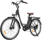 Heybike Cityscape Electric Bike 350W Electric City Cruiser Bicycle-Up to 40 Miles- Removable Battery,  7-Speed and Dual Shock Absorber, 26" Electric Commuter Bike for Adults