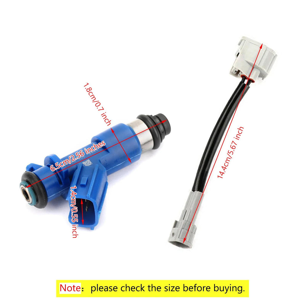 4PCS Fuel Injectors 16450RWCA01 Fit Honda Civic Fit Acura RSX W/Adapters 410CC Generic