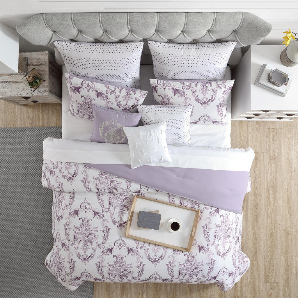 Modern Threads 8 Piece Fashion Comforter set Ava-Thistle King