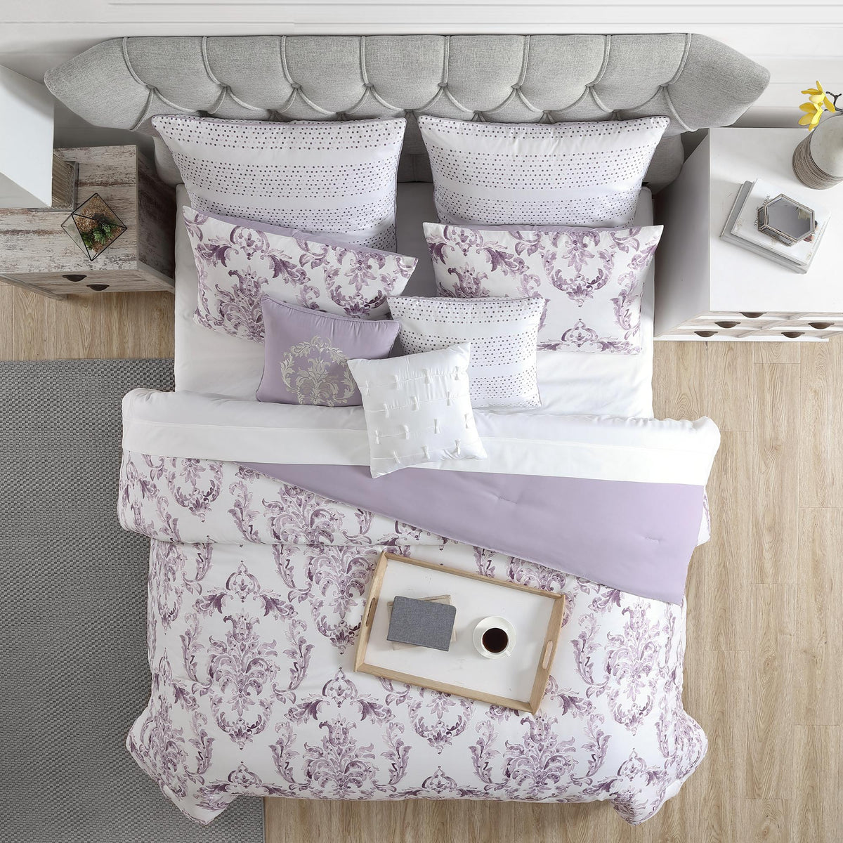 Modern Threads 8 Piece Fashion Comforter set Ava-Thistle King