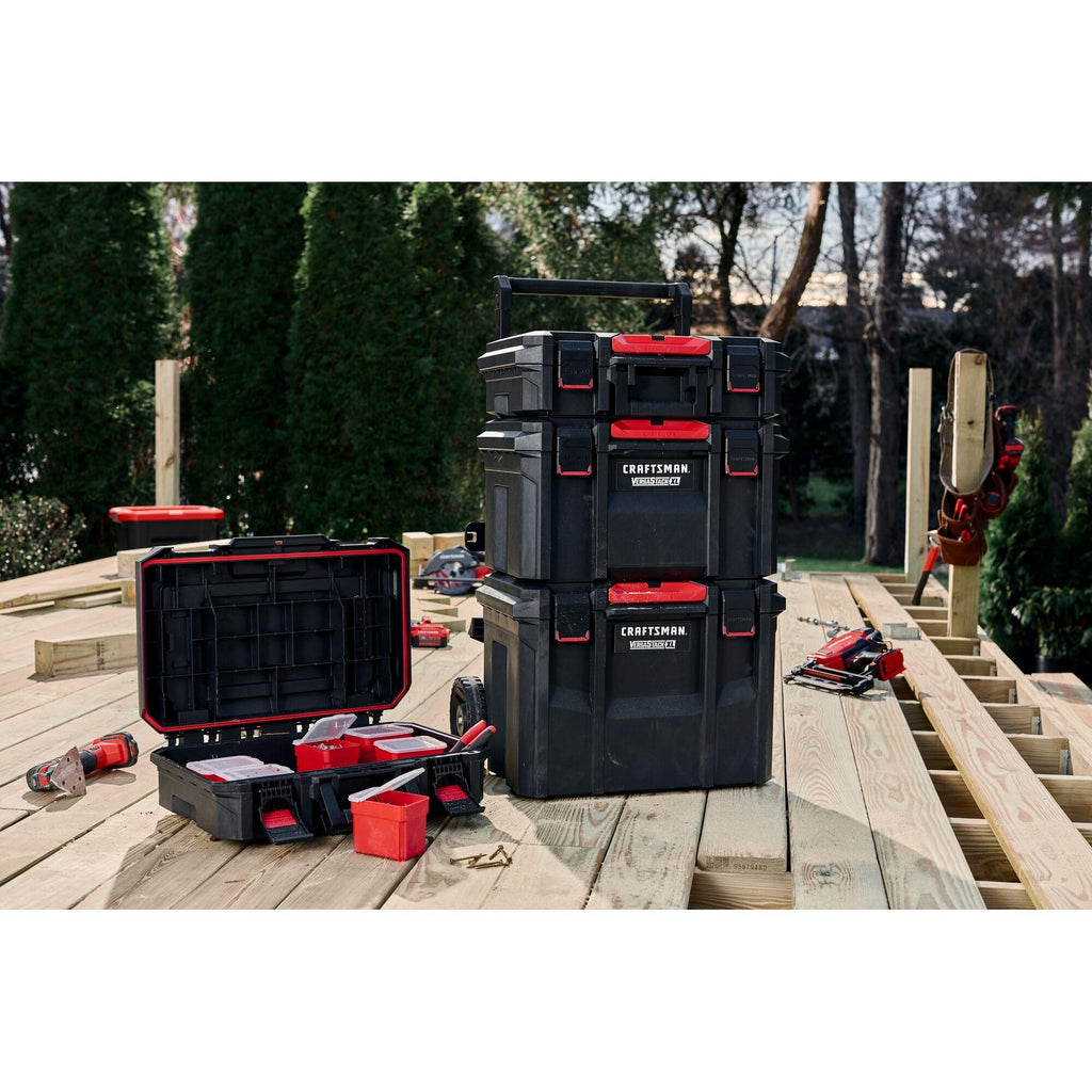 VERSASTACK XL Tool Box, Waterproof Indoor/Outdoor, Stackable Tool Storage, Lockable, 21 Inch (CMST21430)