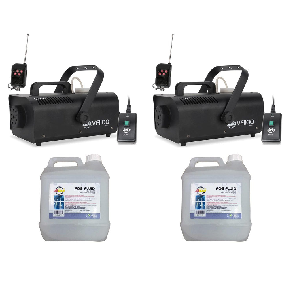 American DJ Fog Machine (2 Pack) and American DJ ECO-FOG 4 Liters (2 Pack)